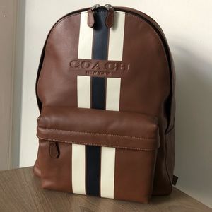 coach stripe backpack